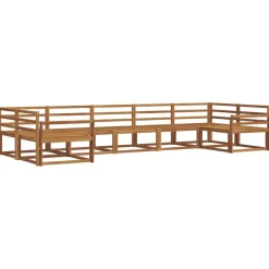 vidaXL Conjunto de sofás de exterior 7 pcs Natural Online