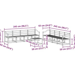 vidaXL Conjuntos De Muebles-Conjunto de sofás de exterior 9 pcs