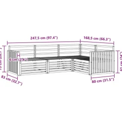 vidaXL Conjuntos De Muebles-Conjunto de sofás de exterior 4 pcs
