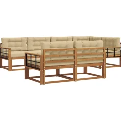 vidaXL Conjuntos De Muebles-Conjunto de sofás de exterior con cojín 7 pcs