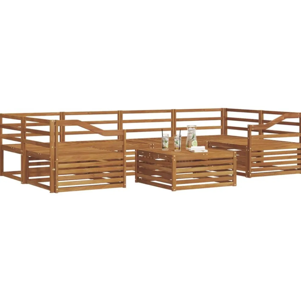 vidaXL Conjuntos De Muebles-Conjunto de sofás de exterior 7 pcs