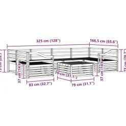 vidaXL Conjuntos De Muebles-Conjunto de sofás de exterior 7 pcs