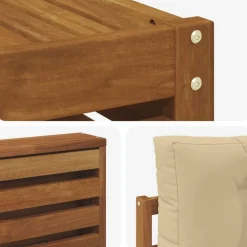 vidaXL Conjuntos De Muebles-Conjunto de sofás de exterior con cojín 7 pcs