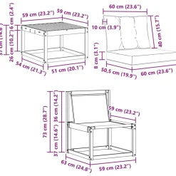 vidaXL Conjunto de sofás de exterior con cojín 7 pcs Natural y crema Discount
