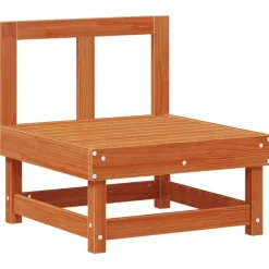 vidaXL Muebles De Jardín-Conjunto de Sofás de Jardín 7 pcs Marrón Cera Pino macizo