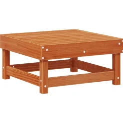 vidaXL Muebles De Jardín-Conjunto de Sofás de Jardín 7 pcs Marrón Cera Pino macizo