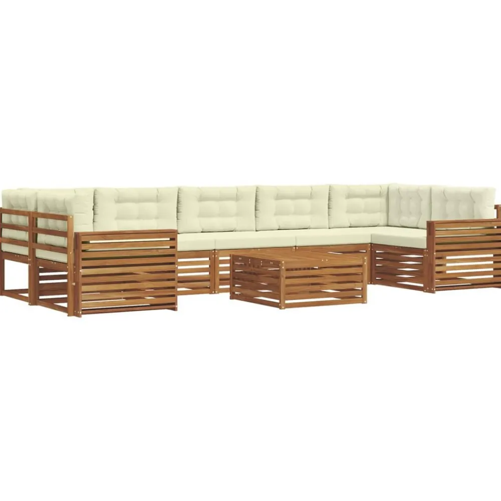 vidaXL Conjuntos De Muebles-Conjunto de sofás de exterior con cojín 8 pcs