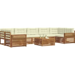 vidaXL Conjuntos De Muebles-Conjunto de sofás de exterior con cojín 8 pcs