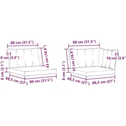vidaXL Conjunto de sofás de exterior con cojín 6 pcs Natural y crema Discount