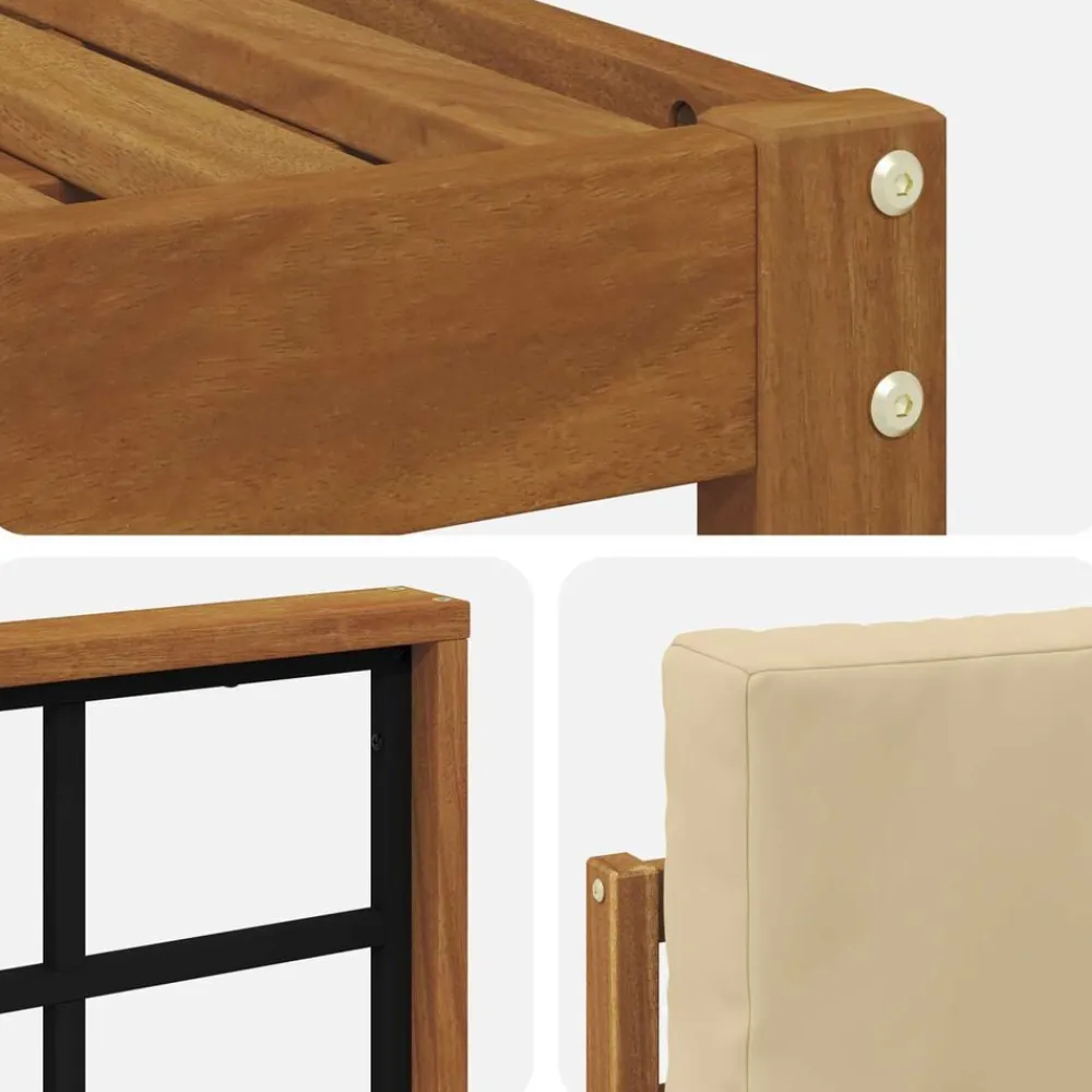 vidaXL Conjuntos De Muebles-Conjunto de sofás de exterior con cojín 5 pcs