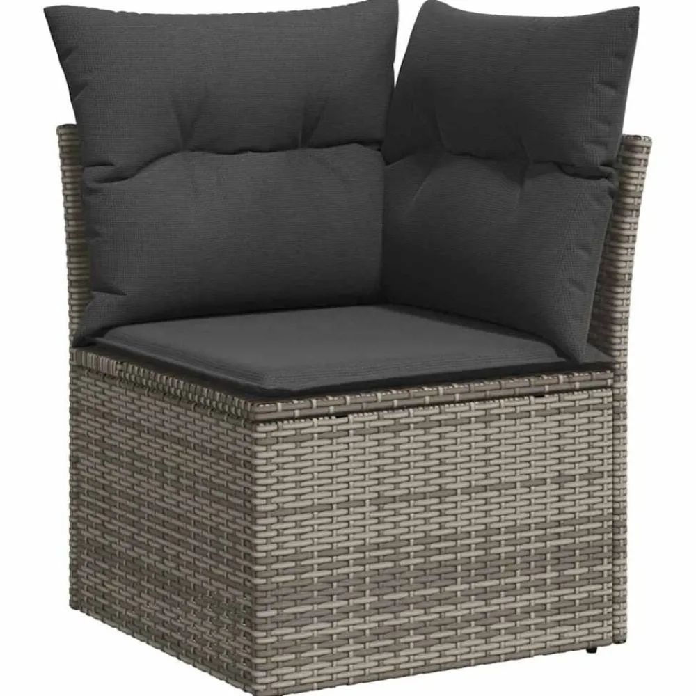vidaXL Muebles De Jardín-Conjunto de sofás de jardín 10 pcs ratán sintético