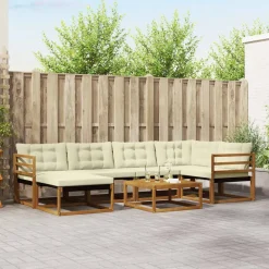 vidaXL Conjuntos De Muebles-Conjunto de sofás de exterior con cojín 19 pcs