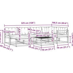 vidaXL Conjuntos De Muebles-Conjunto de sofás de exterior con cojín 19 pcs
