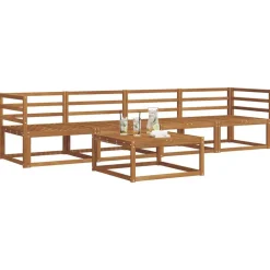 vidaXL Conjunto de sofás de exterior 5 pcs Natural Online