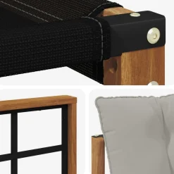 vidaXL Conjunto de sofás de exterior 6 pcs Gris Natural y Claro Gris claro y natural Sale