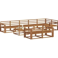 vidaXL Conjuntos De Muebles-Conjunto de sofás de exterior 9 pcs