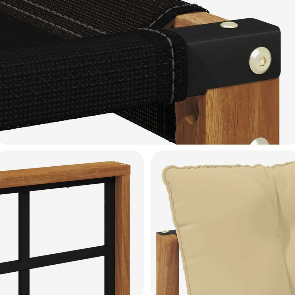 vidaXL Conjuntos De Muebles-Conjunto de sofás de exterior con cojín 7 pcs