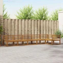 vidaXL Conjunto de sofás de exterior 6 pcs Natural Hot
