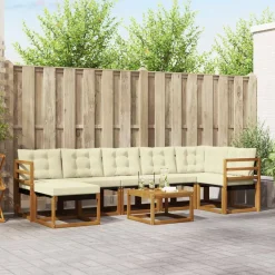 vidaXL Conjuntos De Muebles-Conjunto de sofás de exterior con cojín 8 pcs