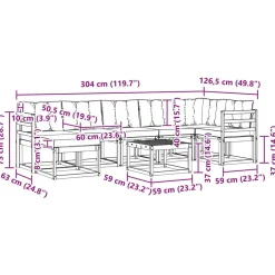 vidaXL Conjuntos De Muebles-Conjunto de sofás de exterior con cojín 8 pcs