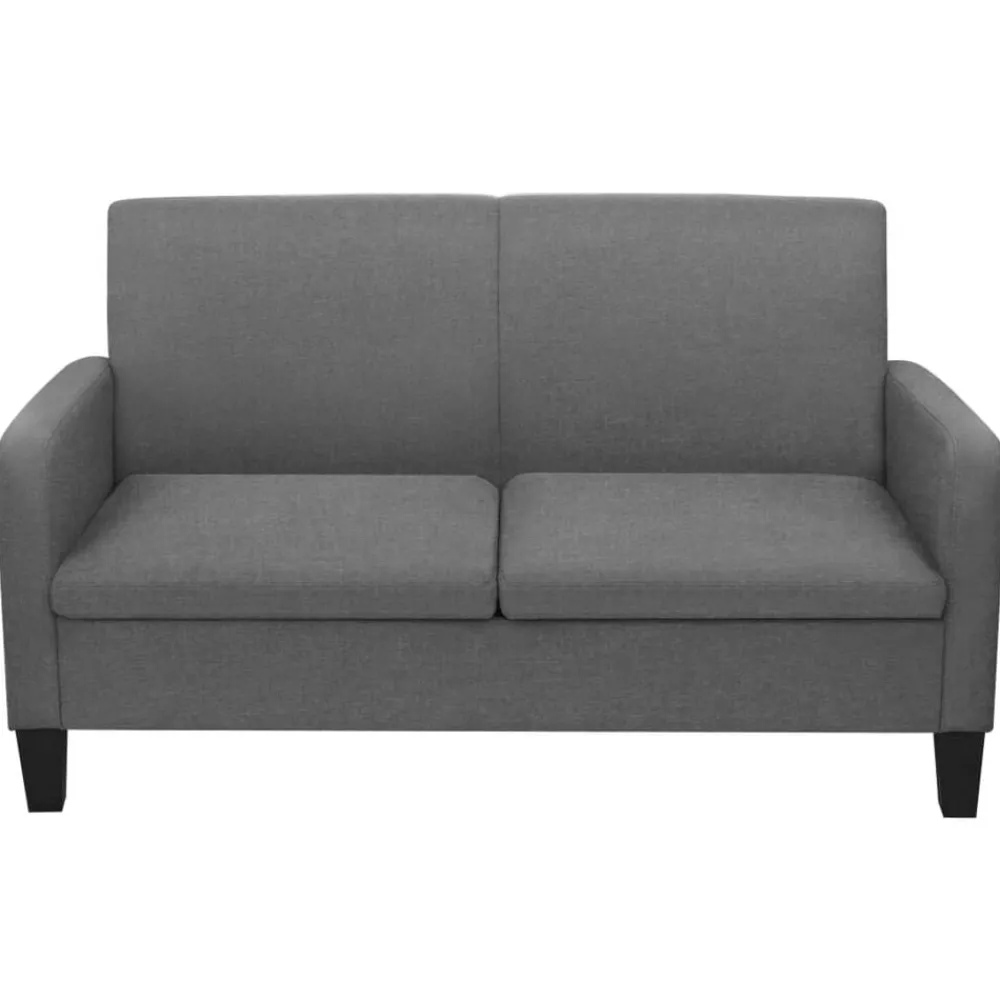vidaXL Conjunto de sofás de 2 piezas tela Gris oscuro Online