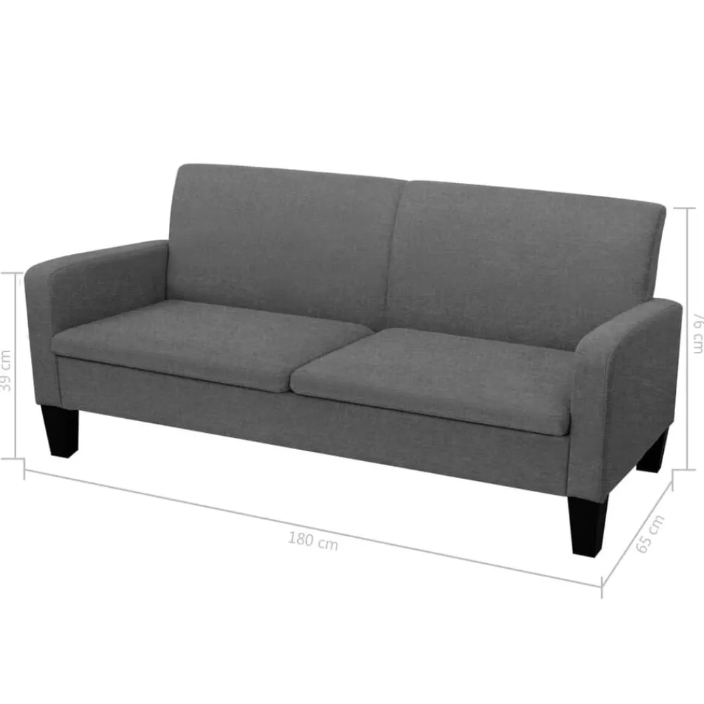 vidaXL Conjunto de sofás de 2 piezas tela Gris oscuro Online