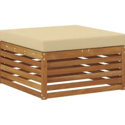 vidaXL Conjunto de sofás de exterior con cojín 6 pcs Natural y beige Clearance