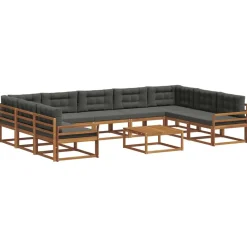 vidaXL Conjuntos De Muebles-Conjunto de sofás de exterior 10 pcs
