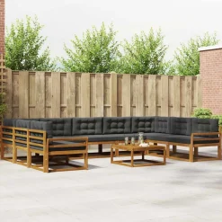 vidaXL Conjuntos De Muebles-Conjunto de sofás de exterior 10 pcs