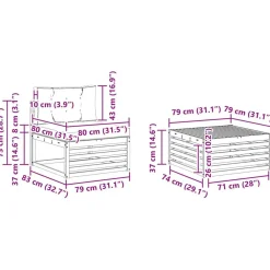 vidaXL Conjuntos De Muebles-Conjunto de sofás de exterior con cojín 8 pcs