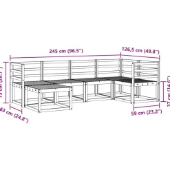 vidaXL Conjuntos De Muebles-Conjunto de sofás de exterior 6 pcs