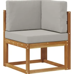 vidaXL Conjunto de sofás de exterior 11 pcs Gris Natural y Claro Gris claro y natural Discount