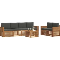 vidaXL Conjuntos De Muebles-Conjunto de sofás de exterior 7 pcs