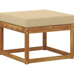 vidaXL Conjunto de sofás de exterior con cojín 7 pcs Natural y beige New