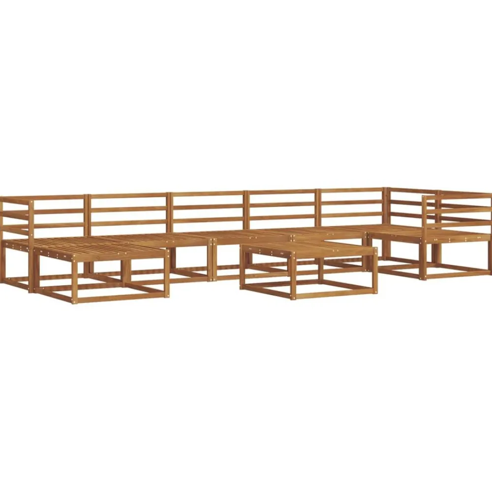 vidaXL Conjunto de sofás de exterior 8 pcs Natural Discount