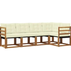 vidaXL Conjuntos De Muebles-Conjunto de sofás de exterior con cojín 5 pcs