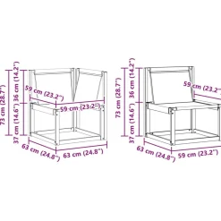 vidaXL Conjuntos De Muebles-Conjunto de sofás de exterior con cojín 5 pcs