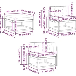 vidaXL Conjuntos De Muebles-Conjunto de sofás de exterior 6 pcs Gris Natural y Claro