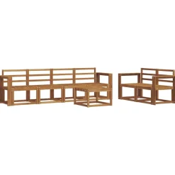 vidaXL Conjuntos De Muebles-Conjunto de sofás de exterior 7 pcs