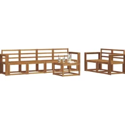vidaXL Conjuntos De Muebles-Conjunto de sofás de exterior 7 pcs