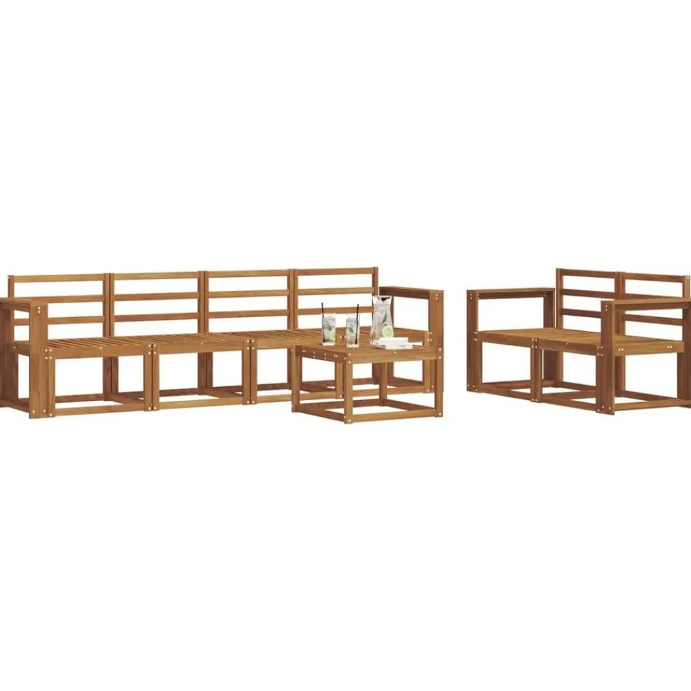 vidaXL Conjuntos De Muebles-Conjunto de sofás de exterior 7 pcs