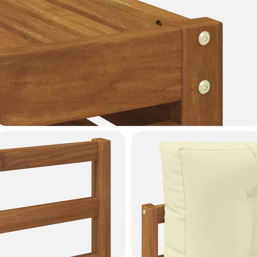 vidaXL Conjuntos De Muebles-Conjunto de sofás de exterior con cojín 6 pcs