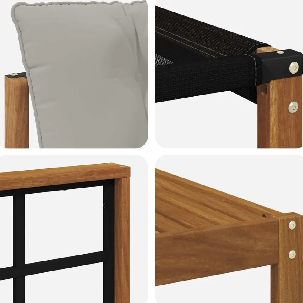 vidaXL Conjuntos De Muebles-Conjunto de sofás de exterior 9 pcs Gris Natural y Claro