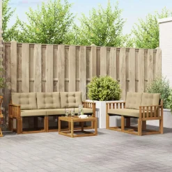 vidaXL Conjuntos De Muebles-Conjunto de sofás de exterior con cojín 6 pcs