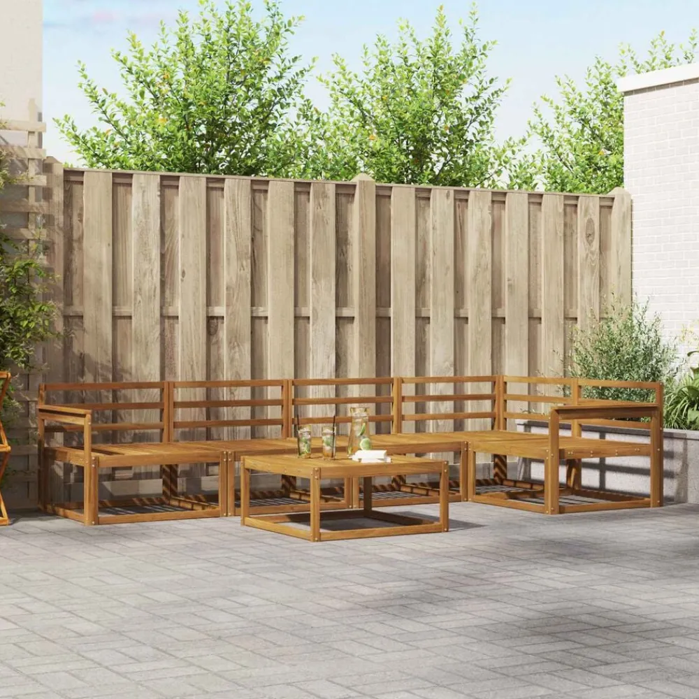 vidaXL Conjuntos De Muebles-Conjunto de sofás de exterior 6 pcs