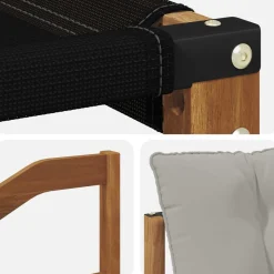 vidaXL Conjunto de sofás de exterior 8 pcs Gris Natural y Claro Gris claro y natural Hot