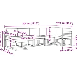 vidaXL Conjuntos De Muebles-Conjunto de sofás de exterior 7 pcs