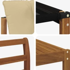 vidaXL Conjunto de sofás de exterior con cojín 7 pcs Natural y beige Best