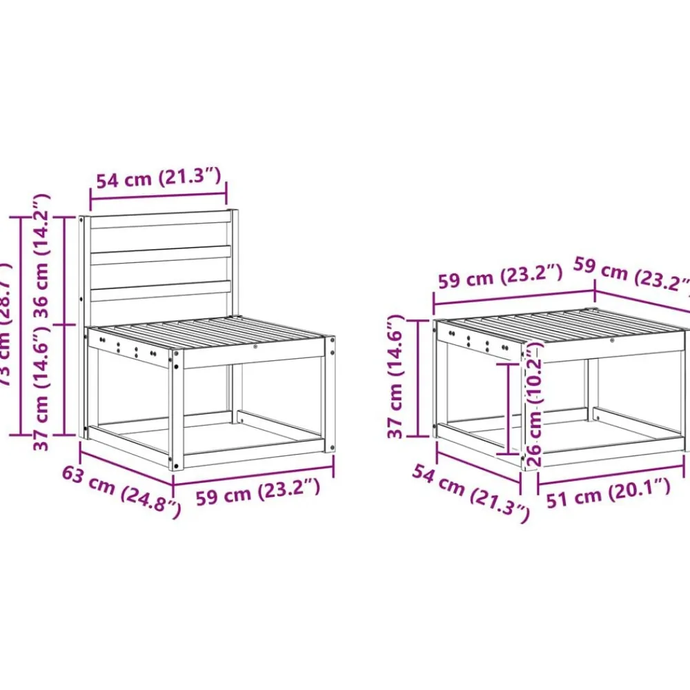 vidaXL Conjuntos De Muebles-Conjunto de sofás de exterior 6 pcs