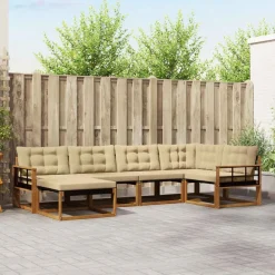 vidaXL Conjuntos De Muebles-Conjunto de sofás de exterior con cojín 6 pcs